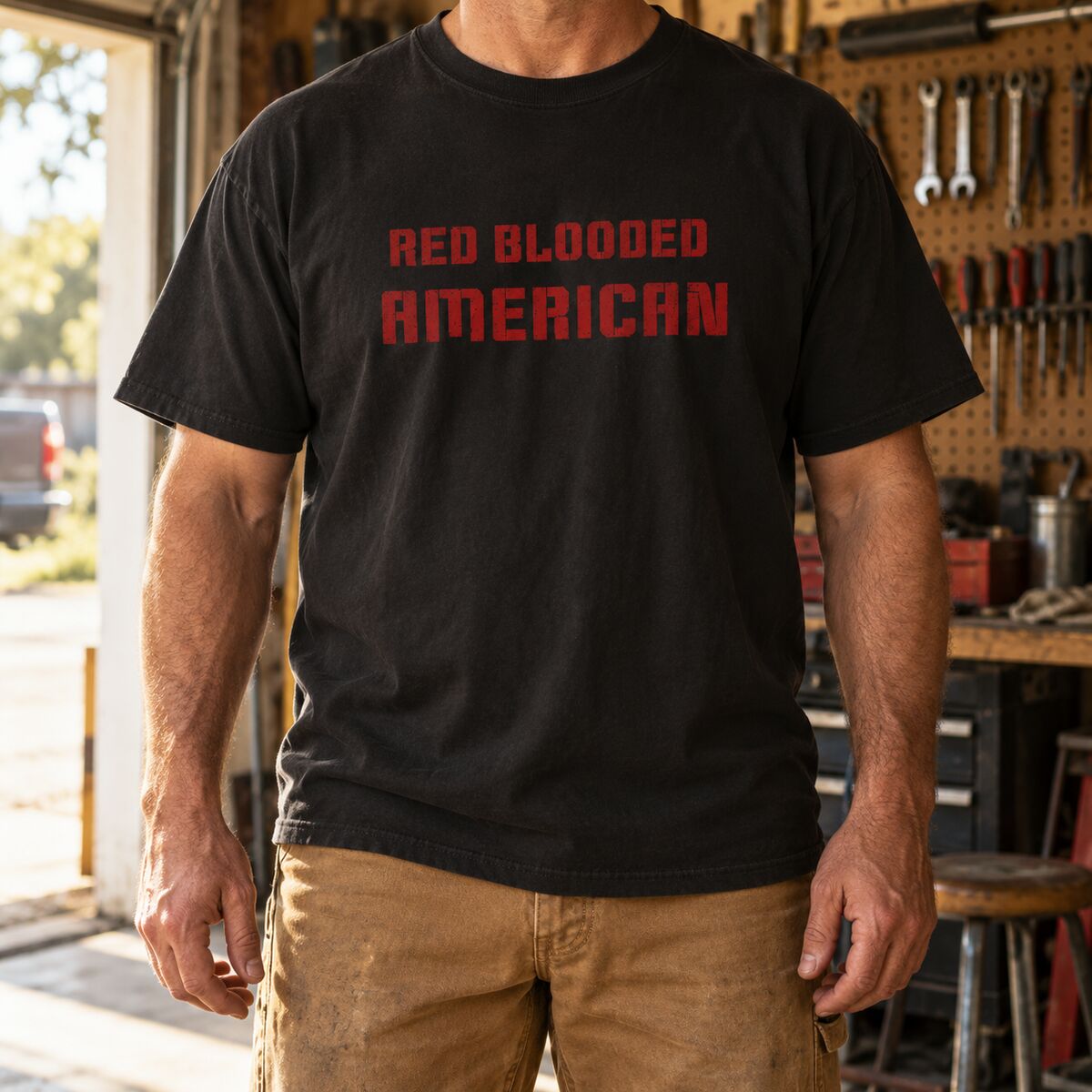 Red Blooded American Garment-Dyed Tee
