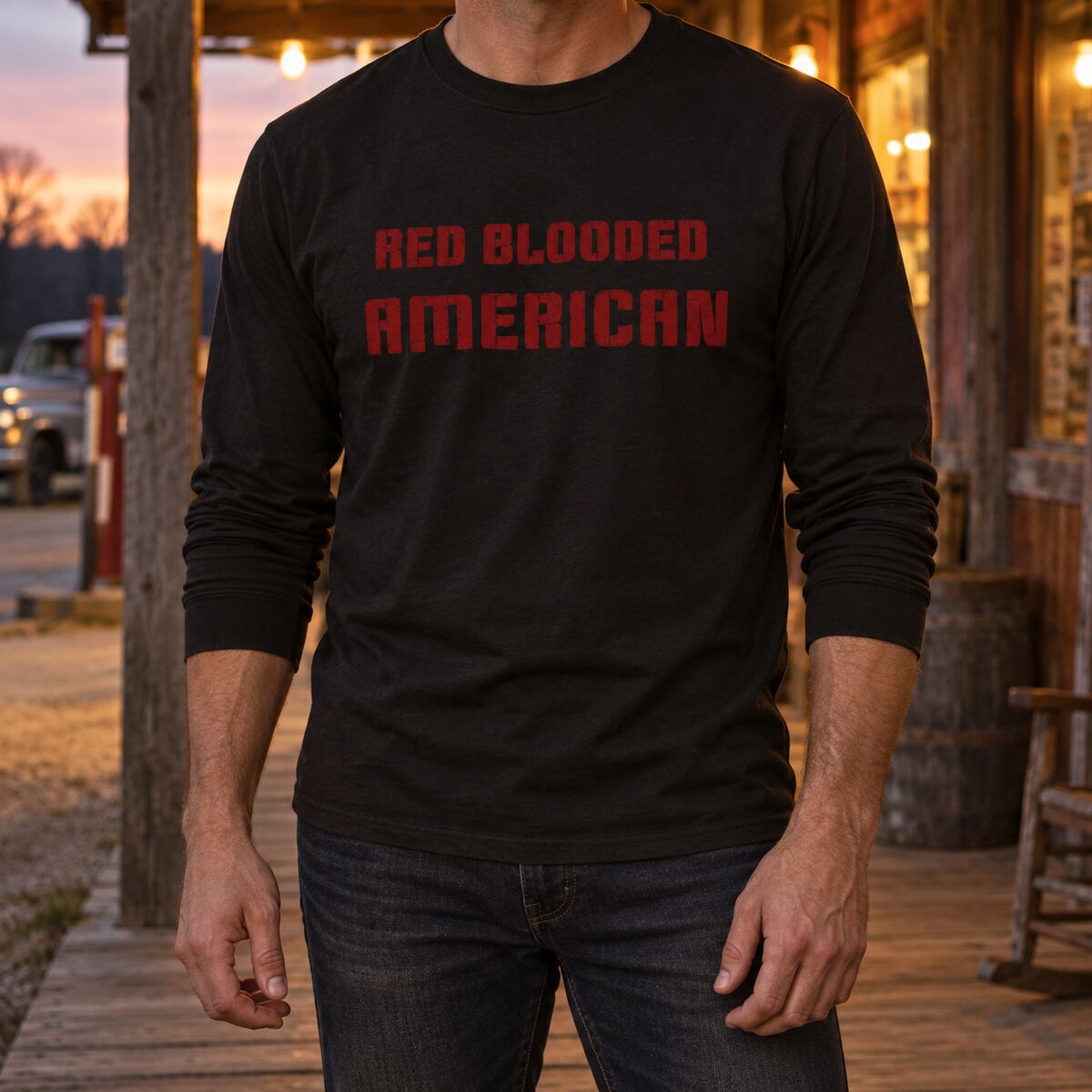 Red Blooded American Long Sleeve