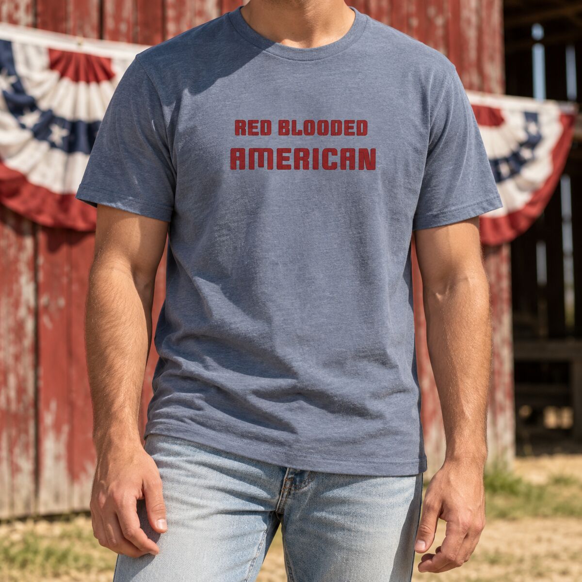 Red Blooded American Tee