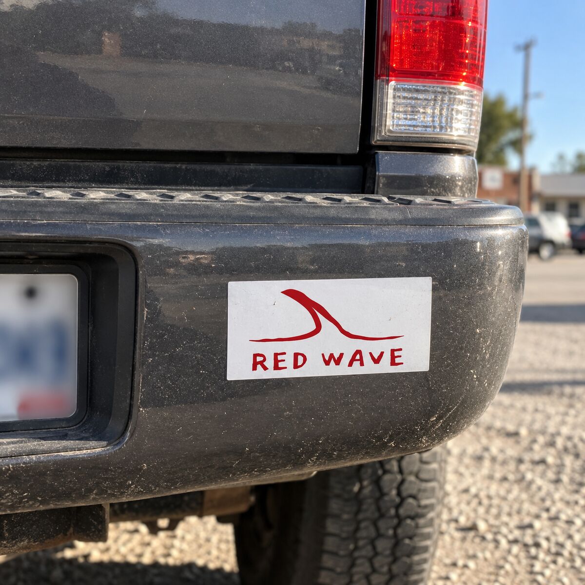 Red Wave Bumper Sticker