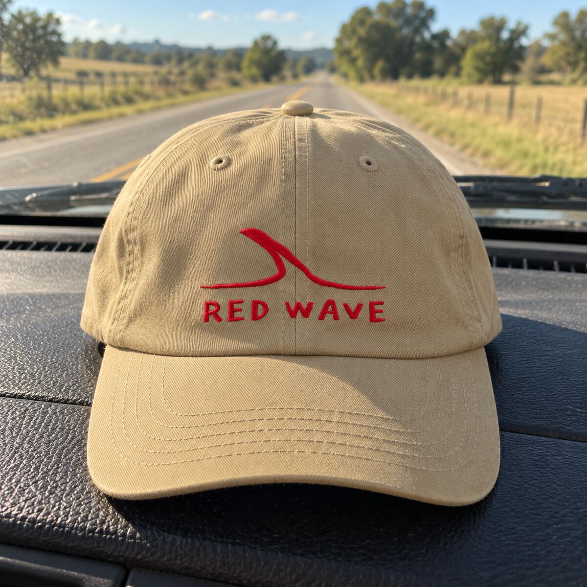 Red Wave Dad Cap