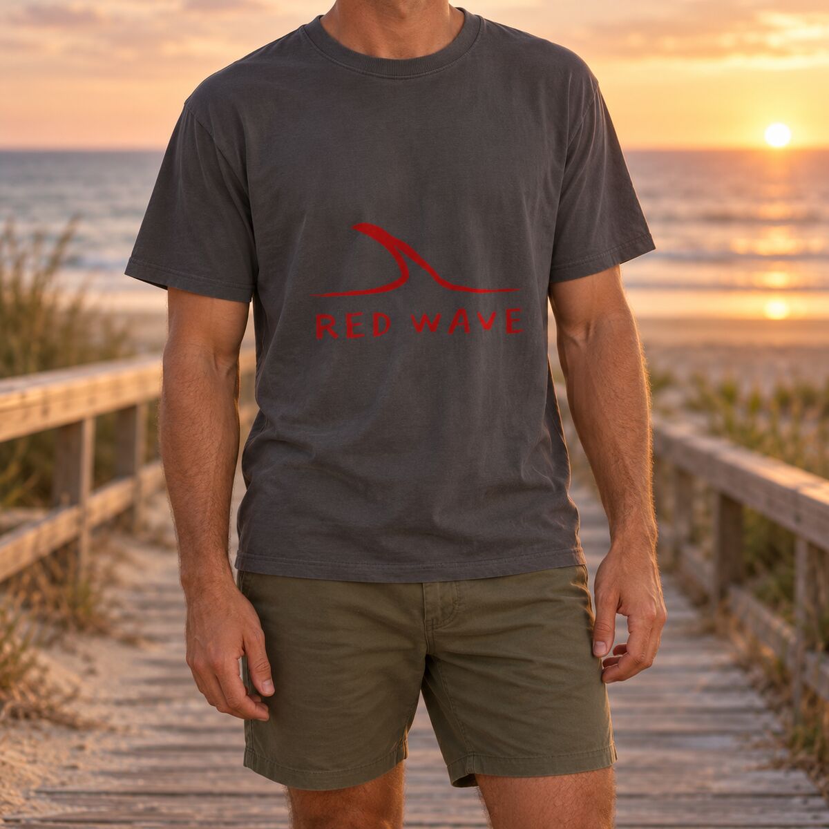 Red Wave Tee